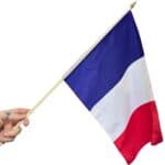 France Flag 12 X 18 Inch on Stick Example of in Use