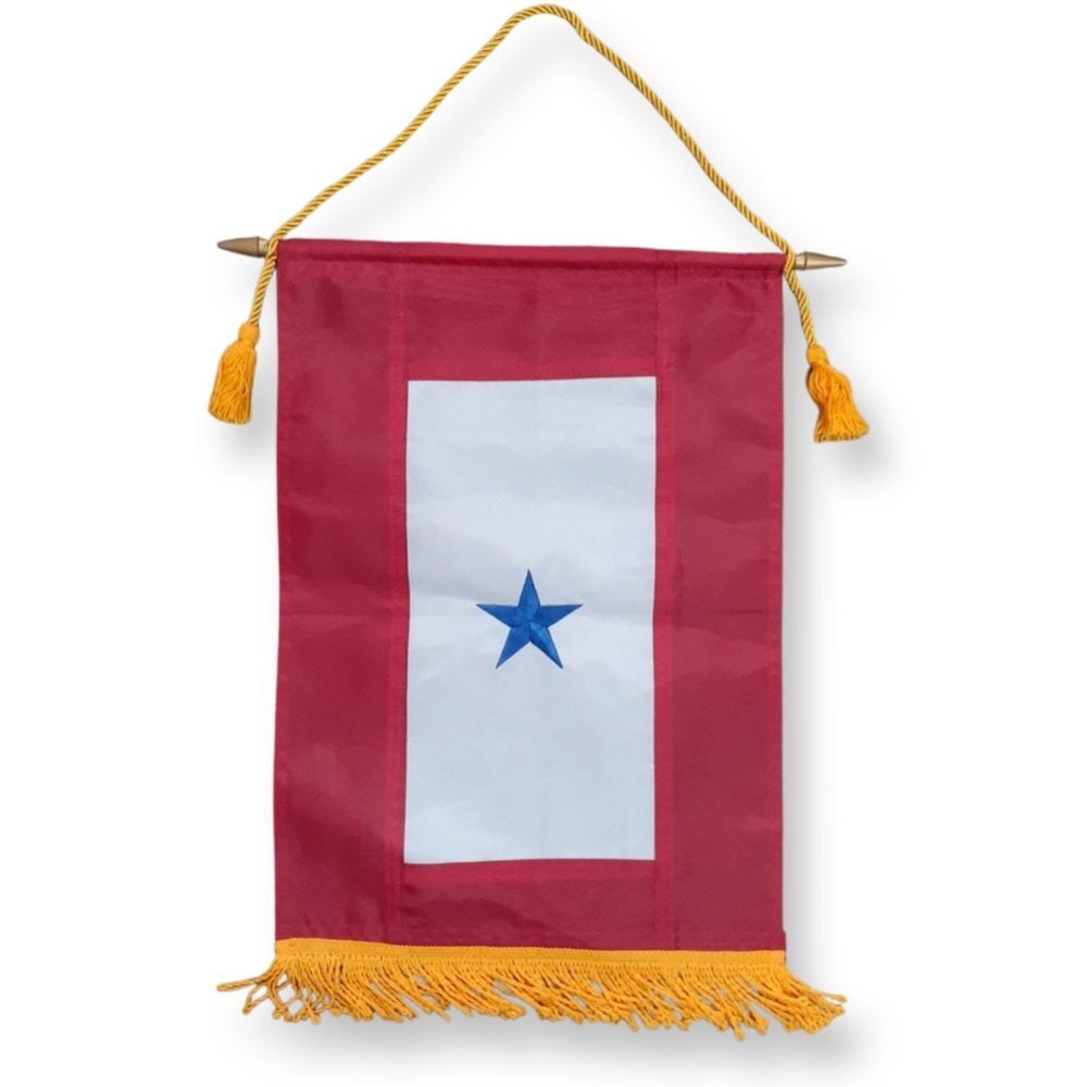 Service Star Hanging Flag Nylon Embroidered