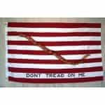 RU Flag 1st Navy Jack Don't Tread On Me Red Cotton Flag 2 x 3 ft.