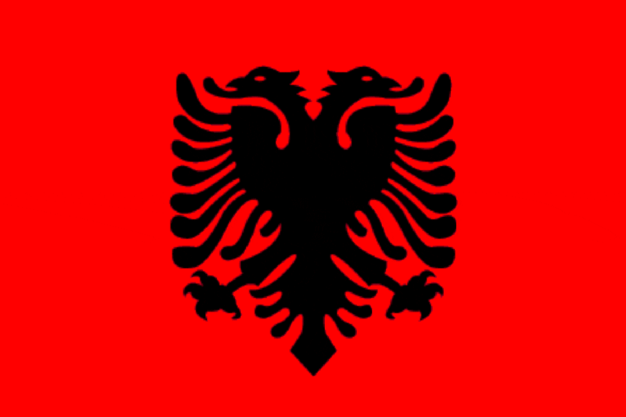 Albania Flag  2 x 3 Nylon Dyed (USA Made)