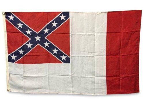 vendor-unknown Flag 3rd National Confederate Flag Double Nylon Embroidered 10 x 15 ft.