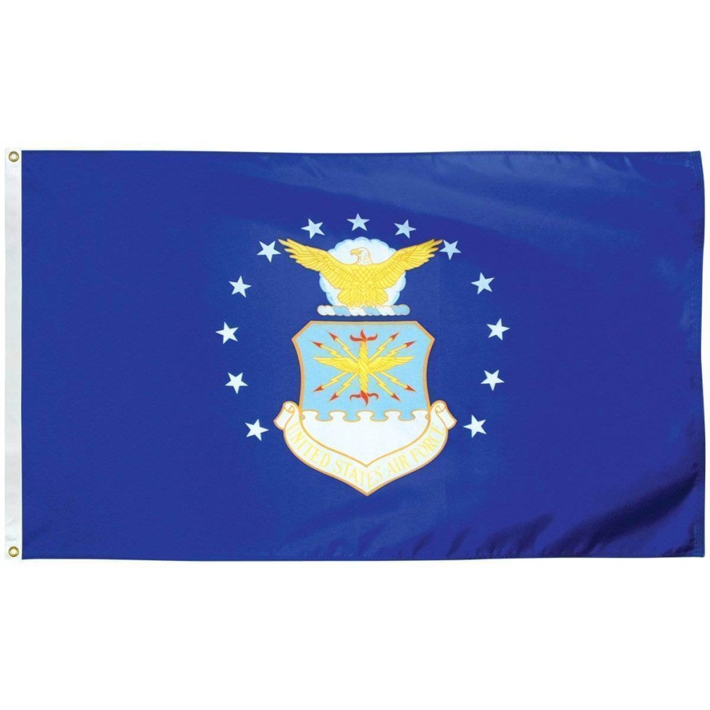 Collins/Eder Flag 4x6 / Nylon Printed Air Force Flag -Outdoor - Commercial - 2x3,3x5,4x6,5x8,6x10 -. Nylon Dyed (USA Made)
