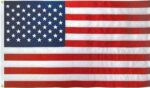 vendor-unknown Flag 50 Star USA Cotton Embroidered Outdoor Flag 3' 6" x 6' 8" (42" x 80") (USA Made)