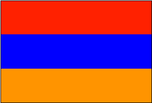 Ru Flag Armenia Flag 4 X 6 Inch on Stick