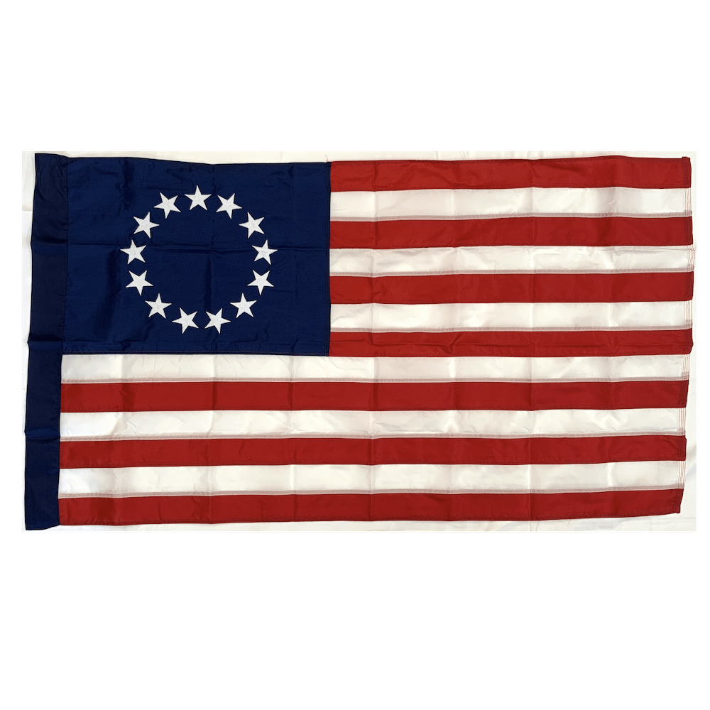 Eder Flag Betsy Ross Flag 3x5 ft Made in USA  Nylon Sewn - Pole Hem - Sleeve Hoist