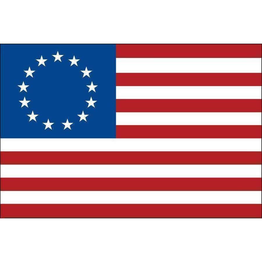 Collins/Eder Flag Betsy Ross Flag Made in America 3 x 5 Nylon Fully Sewn and Embroidered