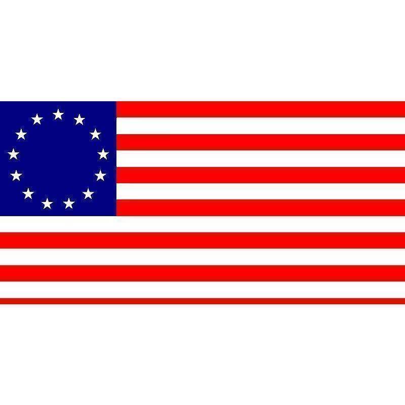 RU Flag Betsy Ross Flag, USA Patriotic Flag 4 x 6 inch on stick
