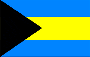 Bahamas Flag 4×6 inch on stick