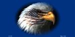 vendor-unknown License Plate American Flag w/Eagle Blue Background License Plate