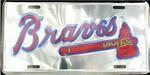 vendor-unknown License Plates and Metal Signs Atlanta Braves MLB Chrome License Plate