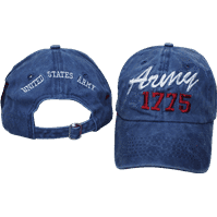 vendor-unknown Military Flags Army 1775 Washed Blue Cap