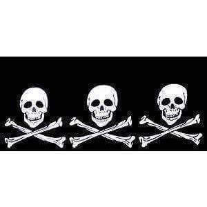 vendor-unknown Pirate Flags (Jolly Roger Flags) 3 Skulls Jolly Roger Pirate Flag 2 X 3 ft. Junior