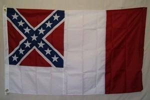 vendor-unknown Rebel Flags & Confederate Flags 3rd National Confederate Flag Nylon Embroidered 2 x 3 ft.