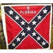 vendor-unknown Rebel Flags & Confederate Flags 52 x 52 Inch 5th Infantry Florida Cotton Flag