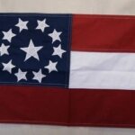 vendor-unknown Search Flags by Quality 12 x 18 With Grommets 11 Stars in the Middle Stars and Bars Cotton Flag