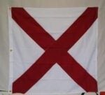 vendor-unknown Search Flags by Quality Alabama Double Nylon Embroidered Flag 38 x 38 Inch