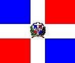 Dominican Republic Flag 12 x 18 inch on Stick
