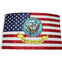 vendor-unknown Additional Flags USA & Navy Flag 3 X 5 ft. Standard