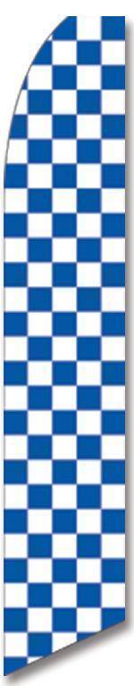 vendor-unknown Advertising Flags Blue and White Checkered Advertising Flag (Complete set)