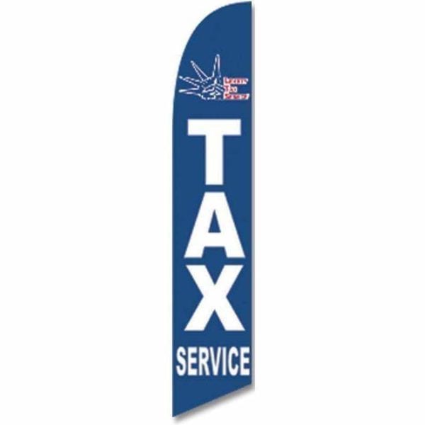 Vendor unknown Advertising Flags Blue Tax Service Advertising Banner complete Set