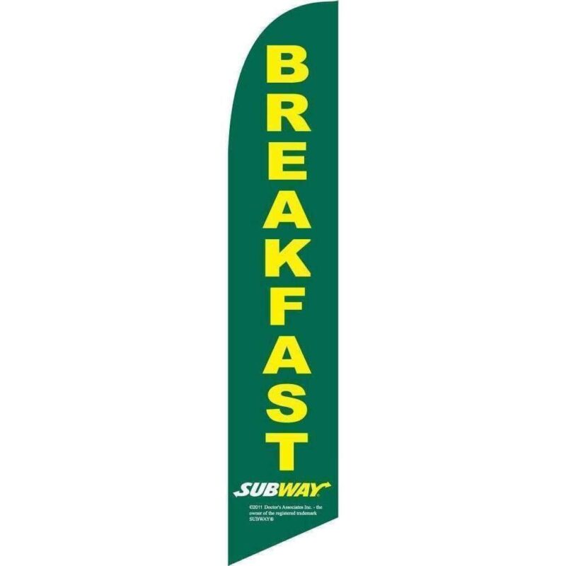 vendor-unknown Advertising Flags Green Subway Breakfast Advertising Banner (banner only)