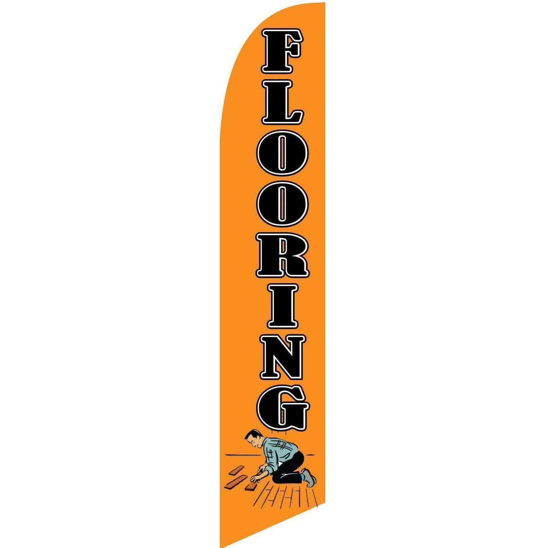vendor-unknown Advertising Flags Orange Flooring Advertising Banner (banner only)