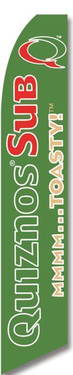 vendor-unknown Advertising Flags Quiznos Sub Advertising Banner (banner only)