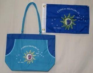 Vendor unknown Beach Bag Conch Republic Logo Key West Beach Bag