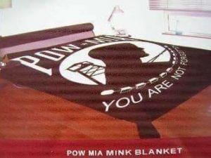 vendor-unknown Blanket Queen Sized Bed POW MIA Mink Blanket