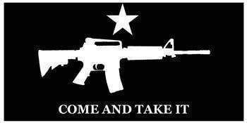 vendor-unknown Come and Take It Flags M4 Come and Take It Black Tactical License Plate