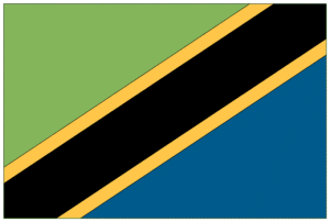 Tanzania Flag 4 X 6 inch on stick