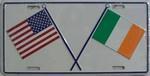 USA Ireland Crossed Flags license plate