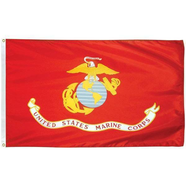 RU Flag 12x18 inch double sided USMC Marine Flag - Nylon Printed - EGA 12x18 inch,3x5,4x6 With Grommets