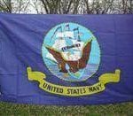 vendor-unknown Flag 2x3 Navy Flag - Nylon Printed Flag 2 x 3 ft.