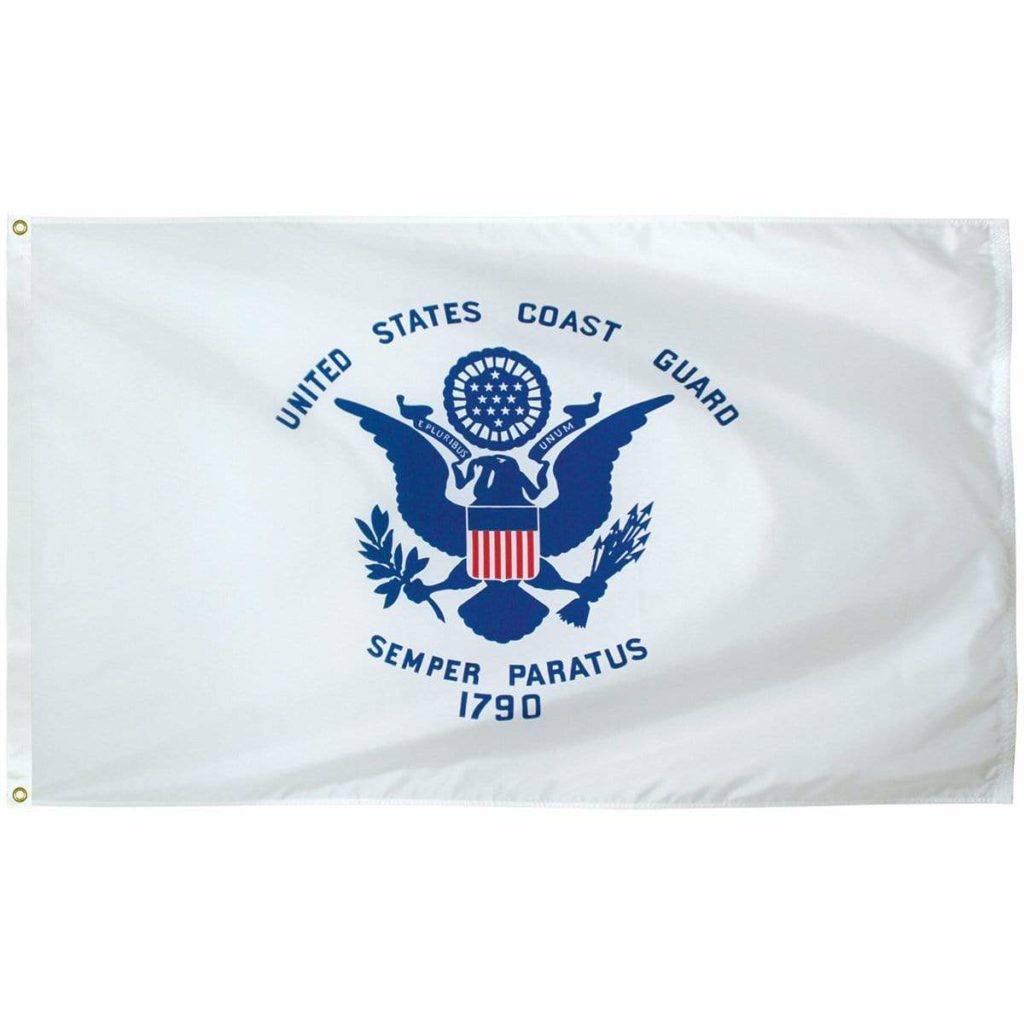 Coast Guard Flag – Outdoor – Commercial – All Sizes – Nylon Made in USA