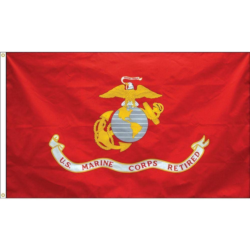 Eder Flag 3x5 / E-Poly US Marine Corps Retired 3 x 5 E-Poly Flag With Grommets
