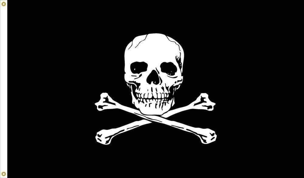 Collins/Eder Flag 3x5 Jolly Roger Flag - Pirate Flag - 3x5 E-Poly