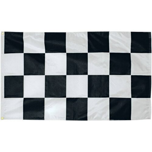 Eder Flag 4x6 ft Checkered Flag - Nylon Dyed - Black & White - (USA Made)