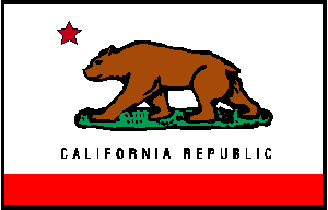 RU Flag California Flag 12 x 18 inch on Stick