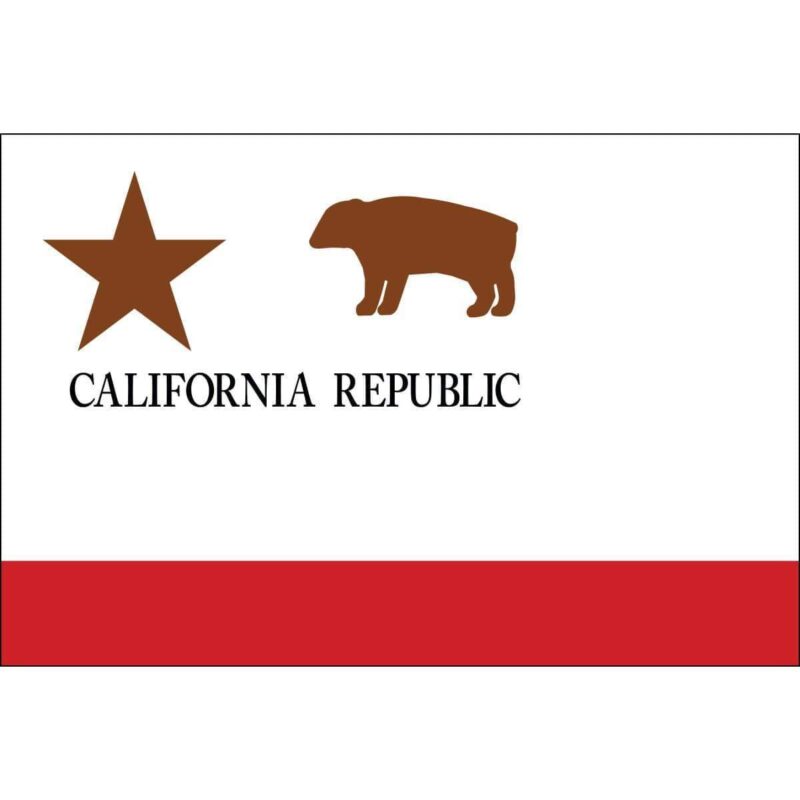 Collins/Eder Flag California Republic Flag 3 x 5 Nylon Dyed - Made in USA