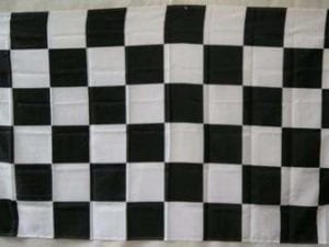 vendor-unknown Flag Checkered Black and White Nylon Printed Flag 3 x 5 ft.