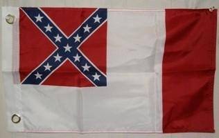 RU Flag Confederate 3rd National 12" x 18" Flag with grommets - Standard