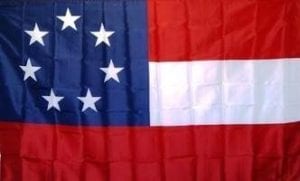 vendor-unknown Flag First (1st) Confederate Flag - 7 Stars Flag 3 X 5 ft. Nylon Printed