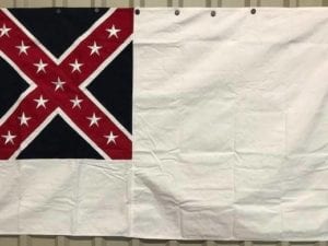 RU Flag Fort Fisher Flag - Confederate 2nd National Garrison Flag - Cotton Embroidered - 3 x 5