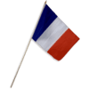 Ru Flag France Flag 12 X 18 Inch on Stick