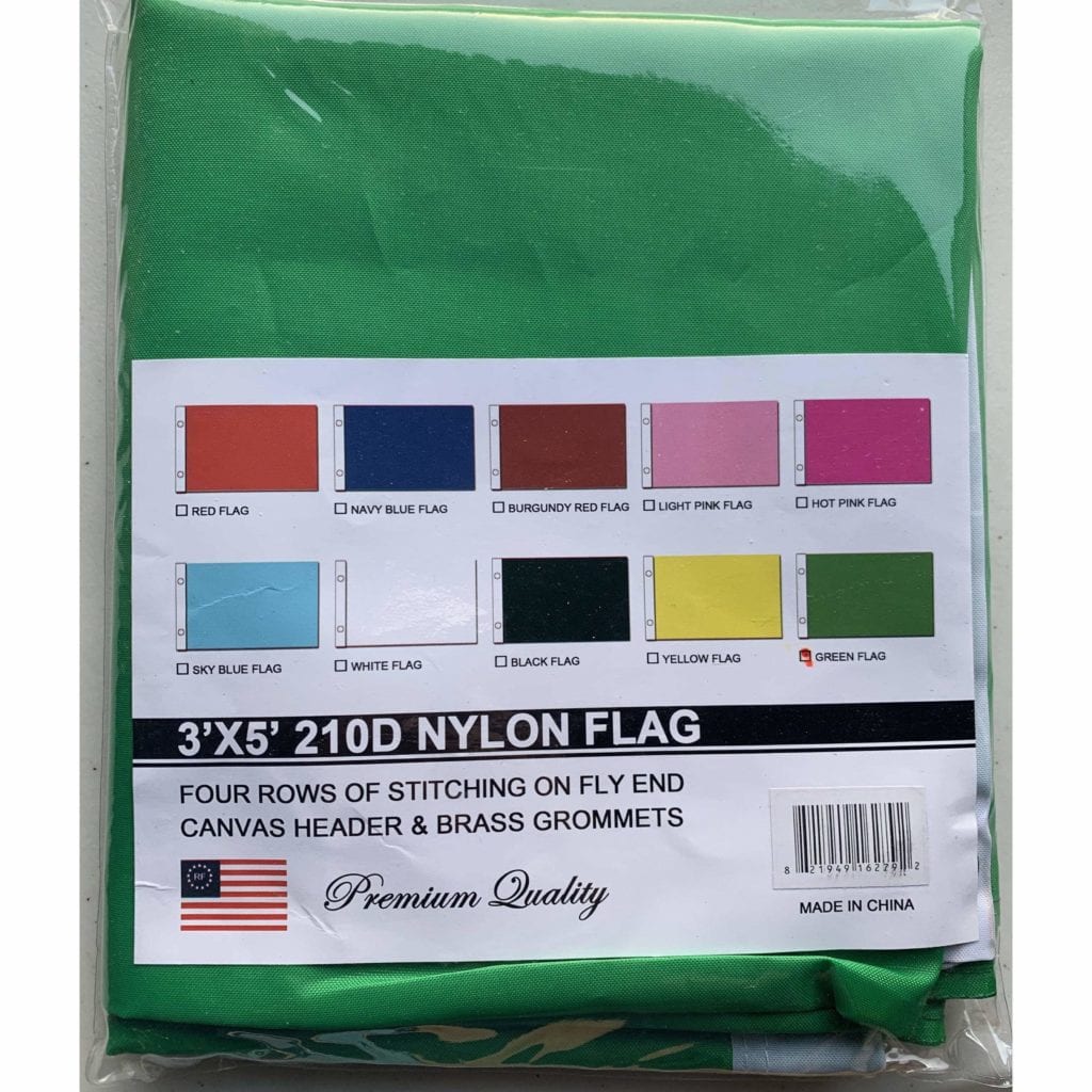 RU Flag Green Flag - Nylon Printed - 3x5 ft