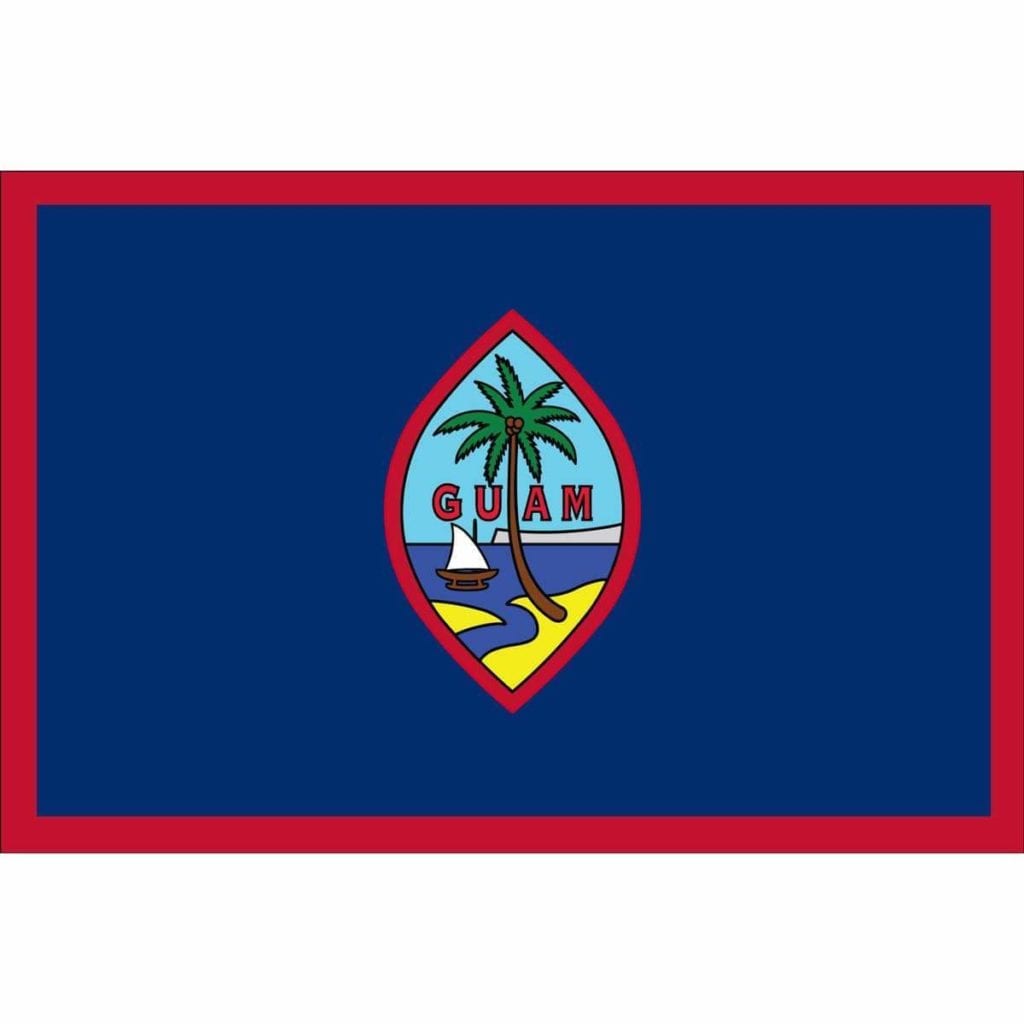 Collins/Eder Flag Guam 4x6" stick flag 021914