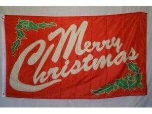 vendor-unknown Flag Merry Christmas (Red) Flag 3 X 5 ft. Standard