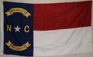 vendor-unknown Flag North Carolina Flag - Outdoor - Double Nylon Embroidered 3 x 5 ft.