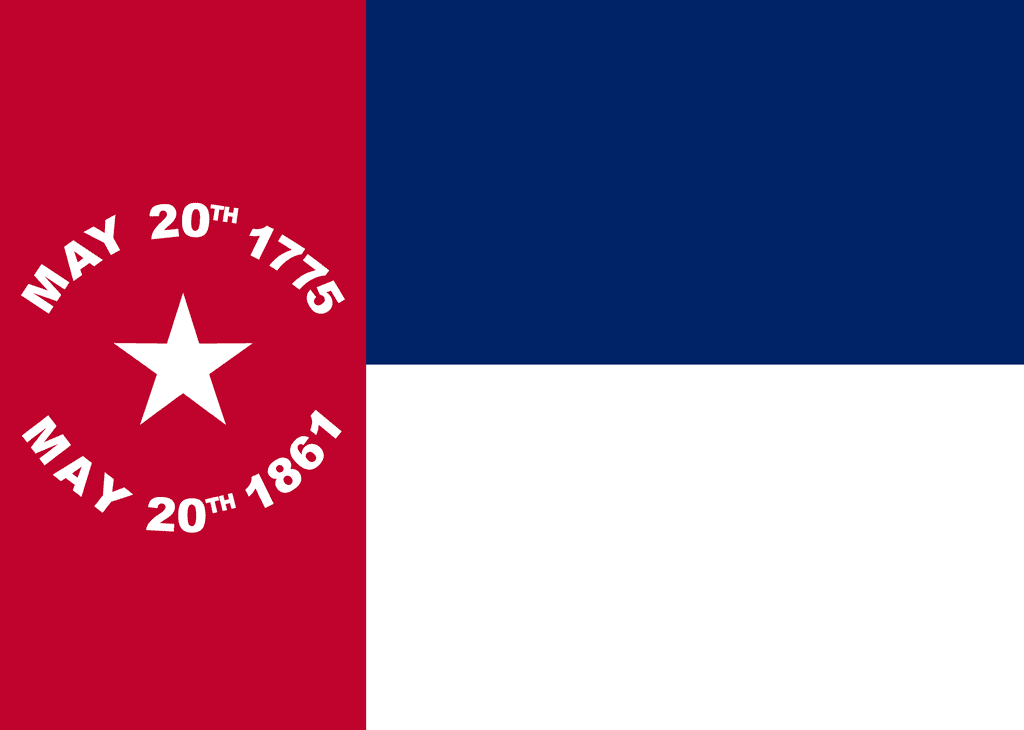 North Carolina Republic Flag – Outdoor – Double Nylon Embroidered Flag 3 x 5 ft.